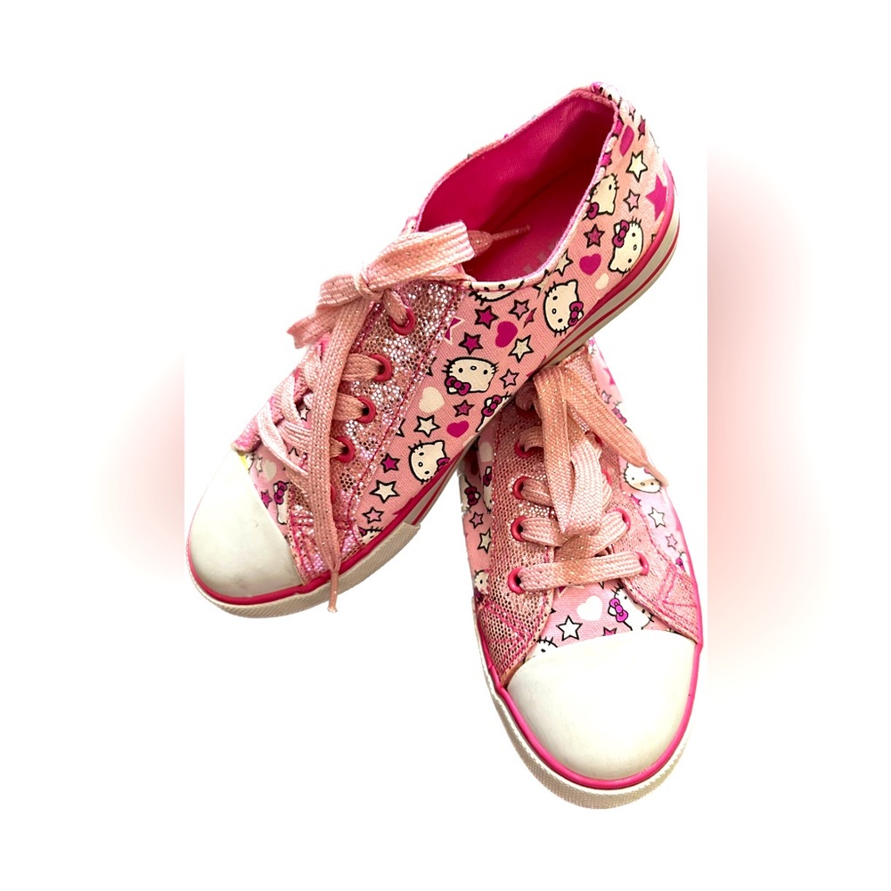 Hello Kitty Glitter Sneakers  Size 3 Youth Girls - Picture 2 of 11